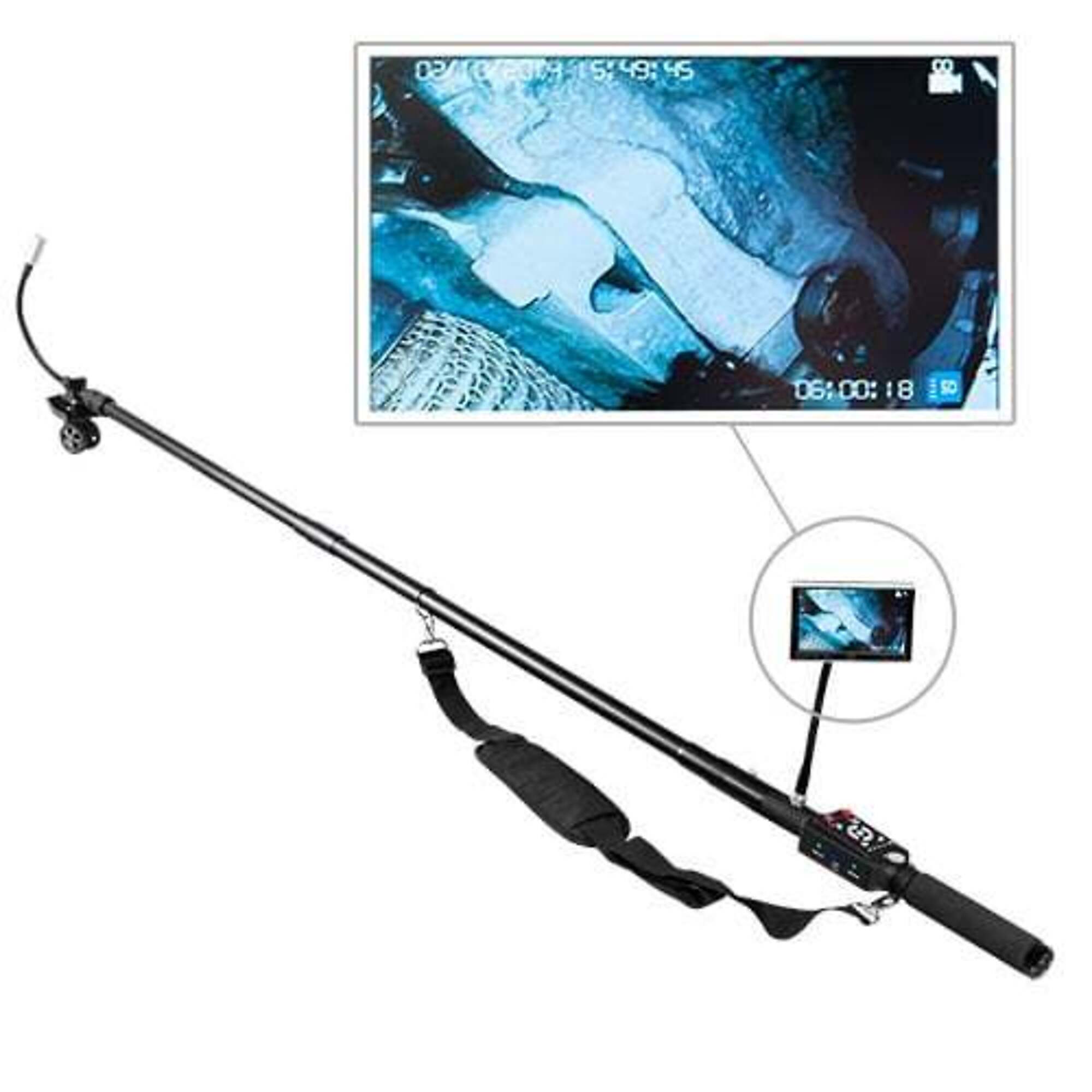 PCE Telescopic Inspection Camera — 7.6ft. Length, Rigid Telescoping Pole, Model# PCE-IVE 320